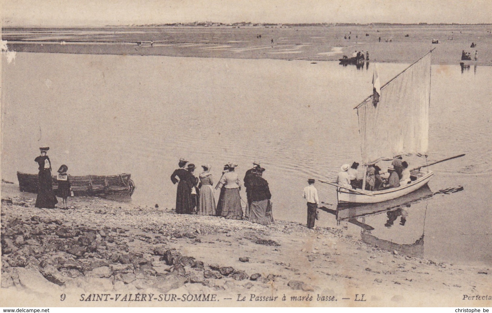 CPA Saint Valery Sur Somme, Le Passeur A Marée Basse (pk37775) - Saint Valery Sur Somme