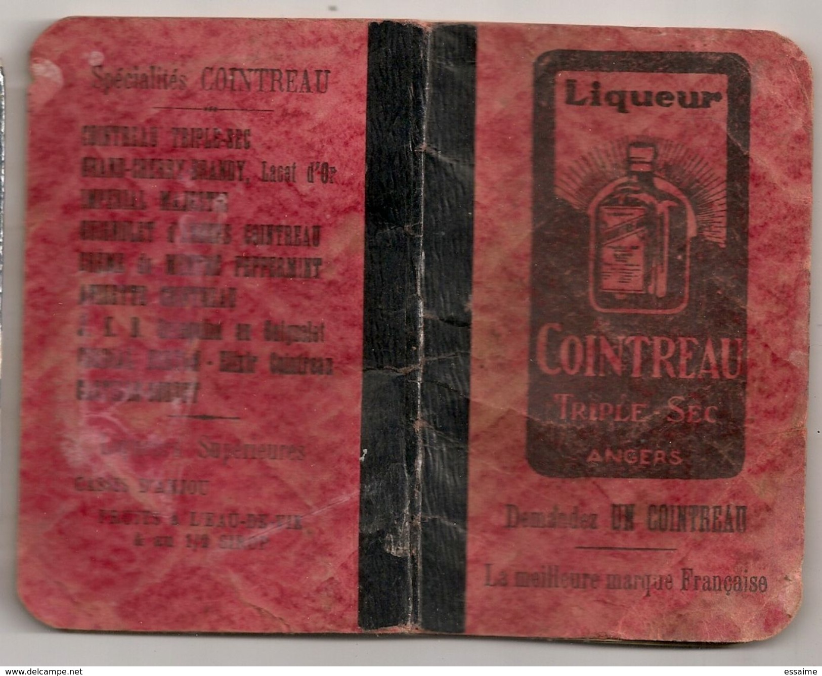 Calendrier Carnet 1914. Liqueur Cointreau Triple-sec, Angers - Petit Format : 1901-20