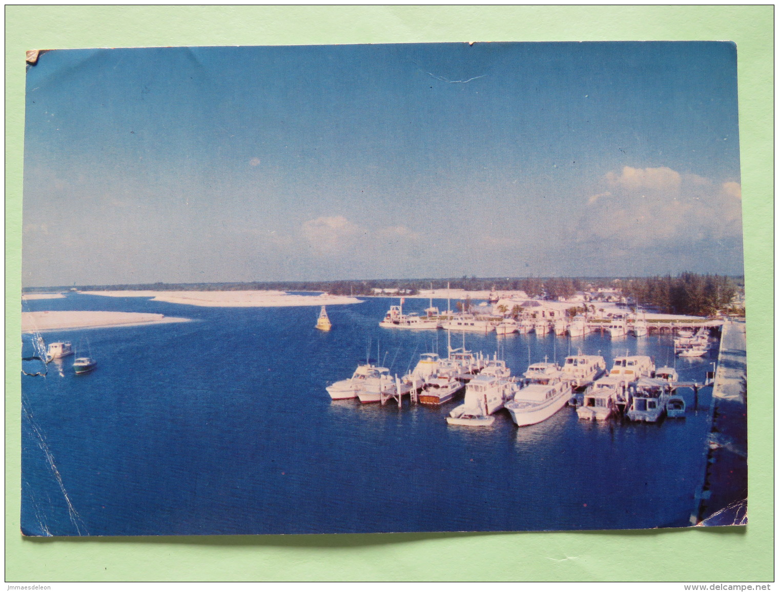 Bahamas 1975 Postcard ""Treasure Cay Yacht Haven, Marina, Abaco"" To Holland - Christmas - Adoration Of The Shepherds By - Bahamas (1973-...)