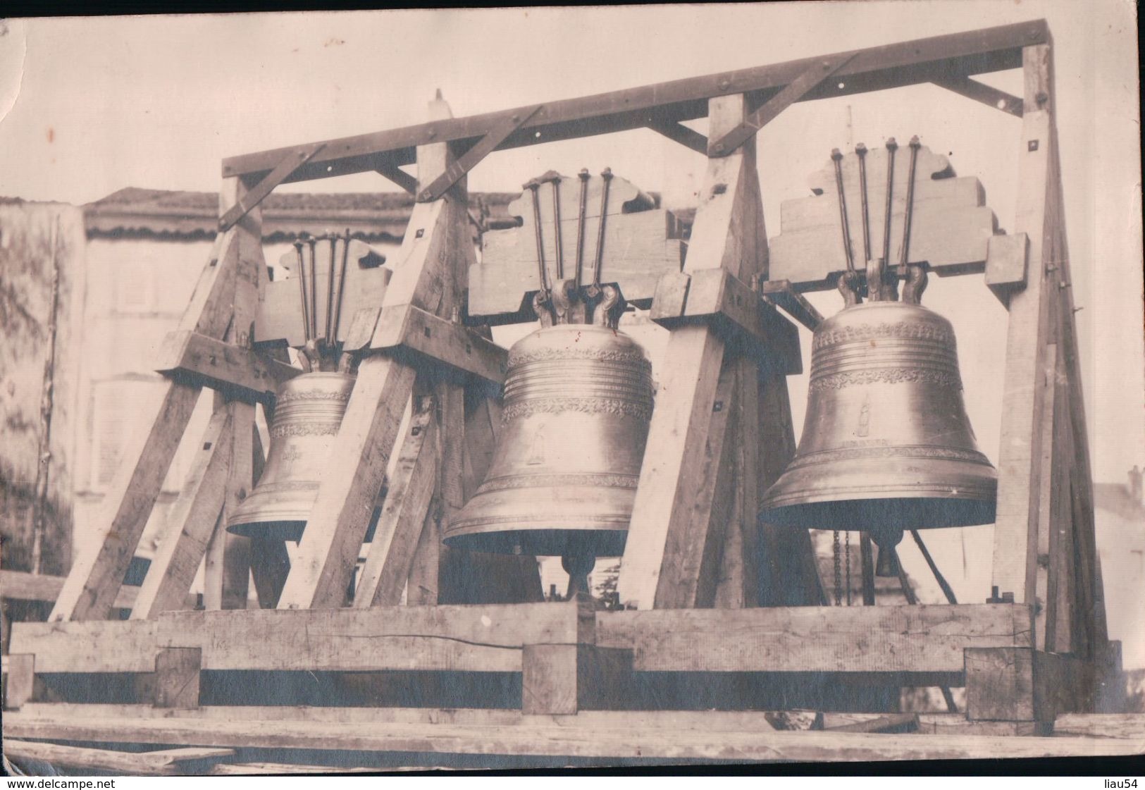 CARTE-PHOTO J. GERARD THAON LES VOSGES Cloches De CHATEL Sur MOSELLE 1946 - Chatel Sur Moselle