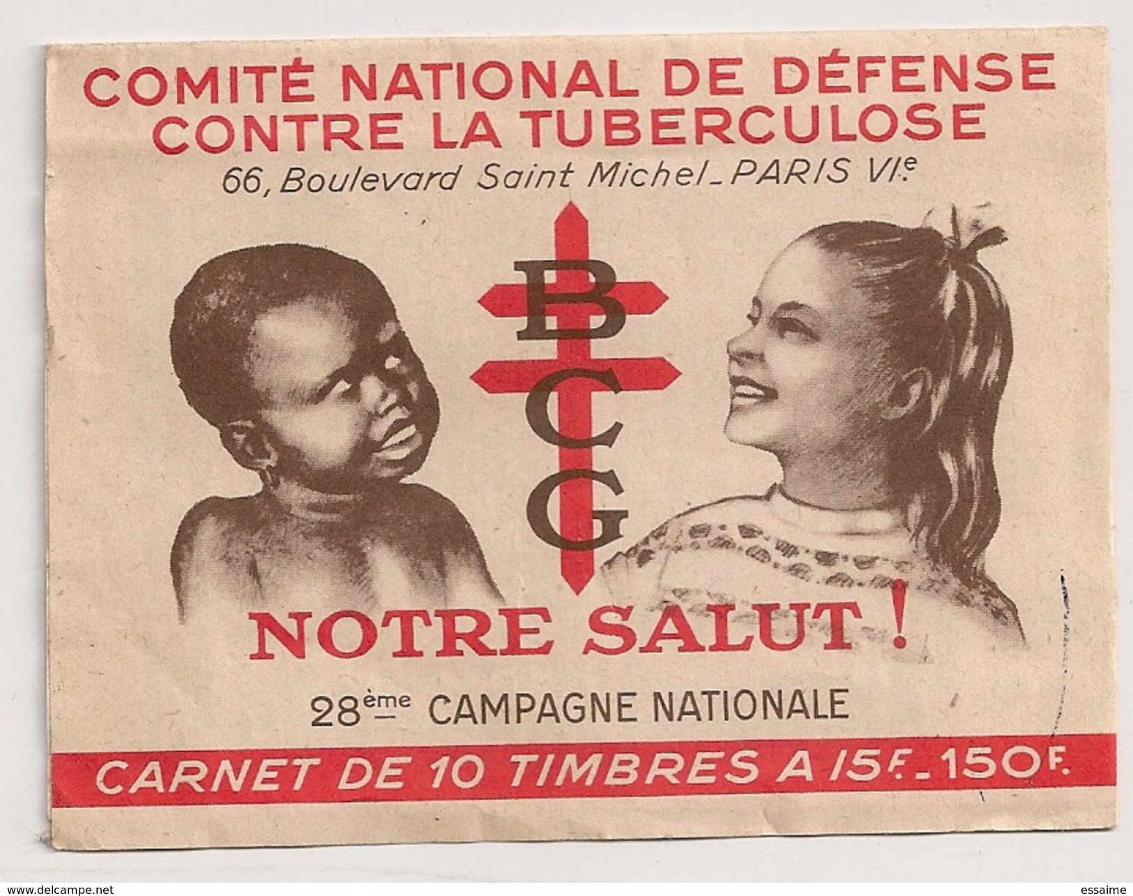 Carnet De Timbres Anti-tuberculeux 1958-59. 150 F.  Tuberculose. Complet - Tuberkulose-Serien