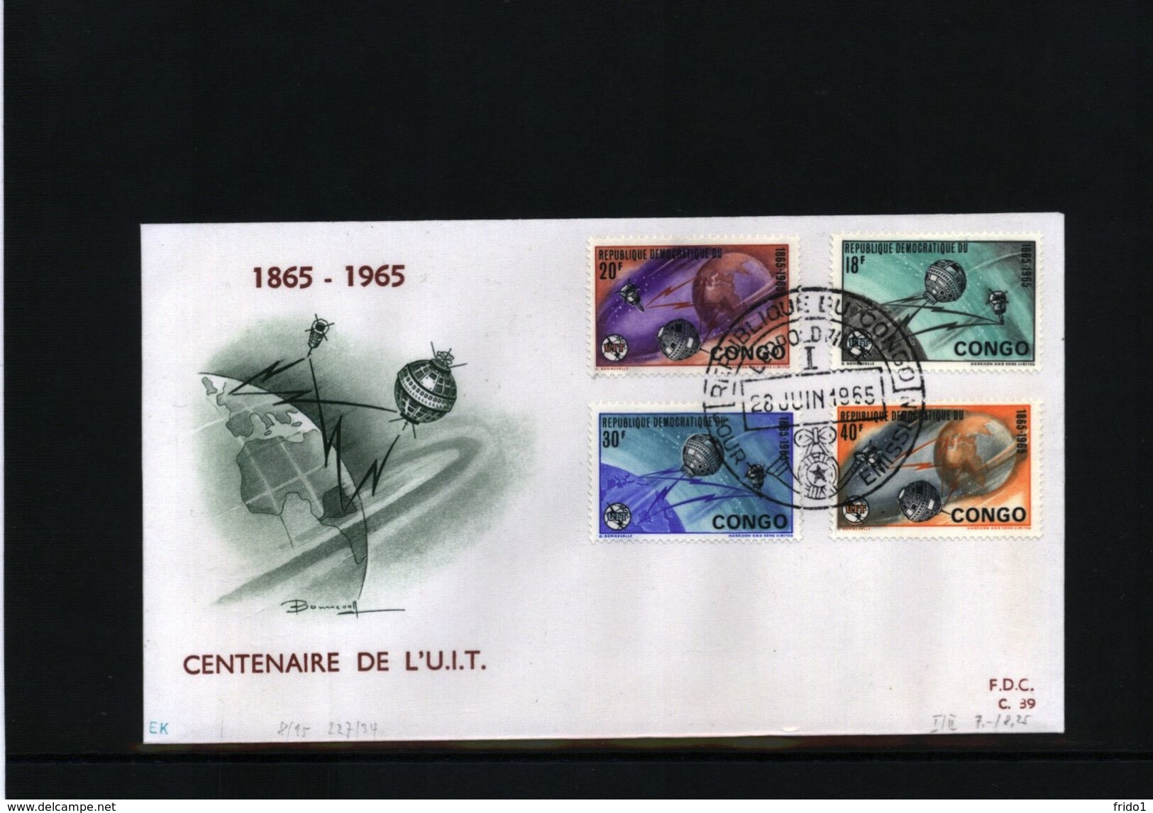 Congo 1965 UIT Raumfahrt / Space FDC - Afrika