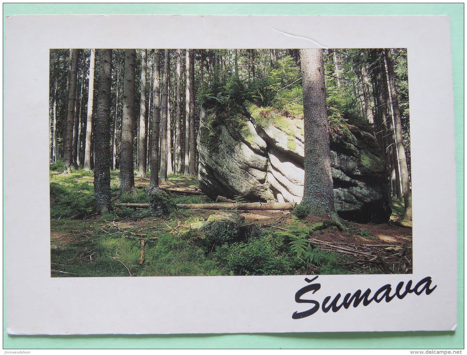 Czech Rep. 1993 Postcard ""Sumava Rock Forest"" To Holland - Ostrava Architecture - Covers & Documents