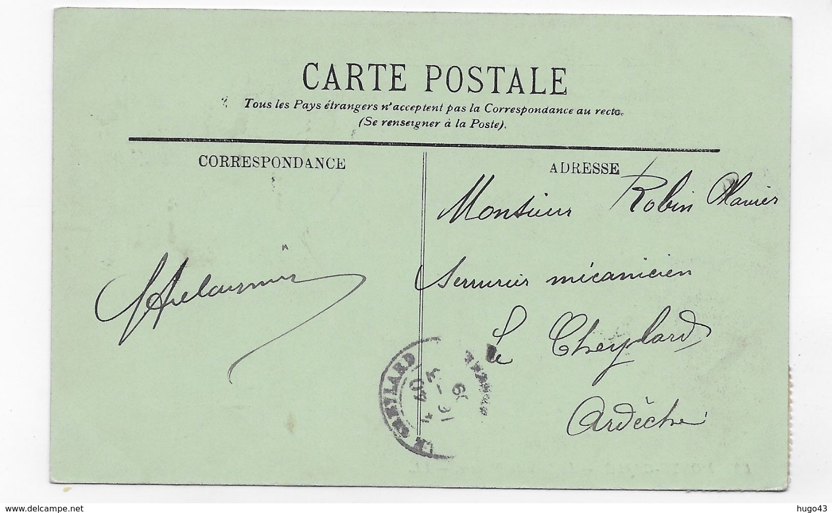 (RECTO / VERSO) MONTE CARLO EN 1909 - LA SALLE DU THEATRE - BEAU CACHET - CPA VOYAGEE - Operahuis & Theater