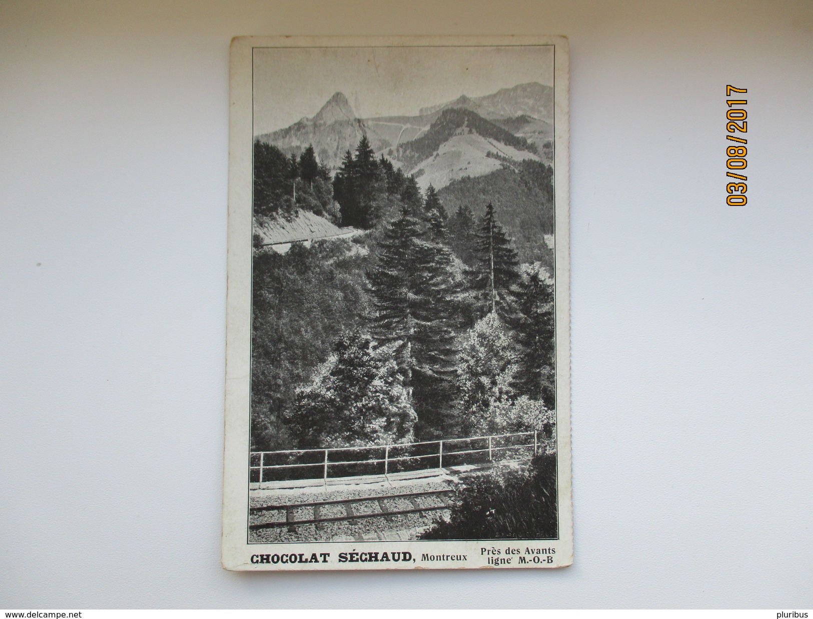 SWITZERLAND , CHOCOLAT SECHAUD MONTREUX  , OLD  POSTCARD  , RA - Mon