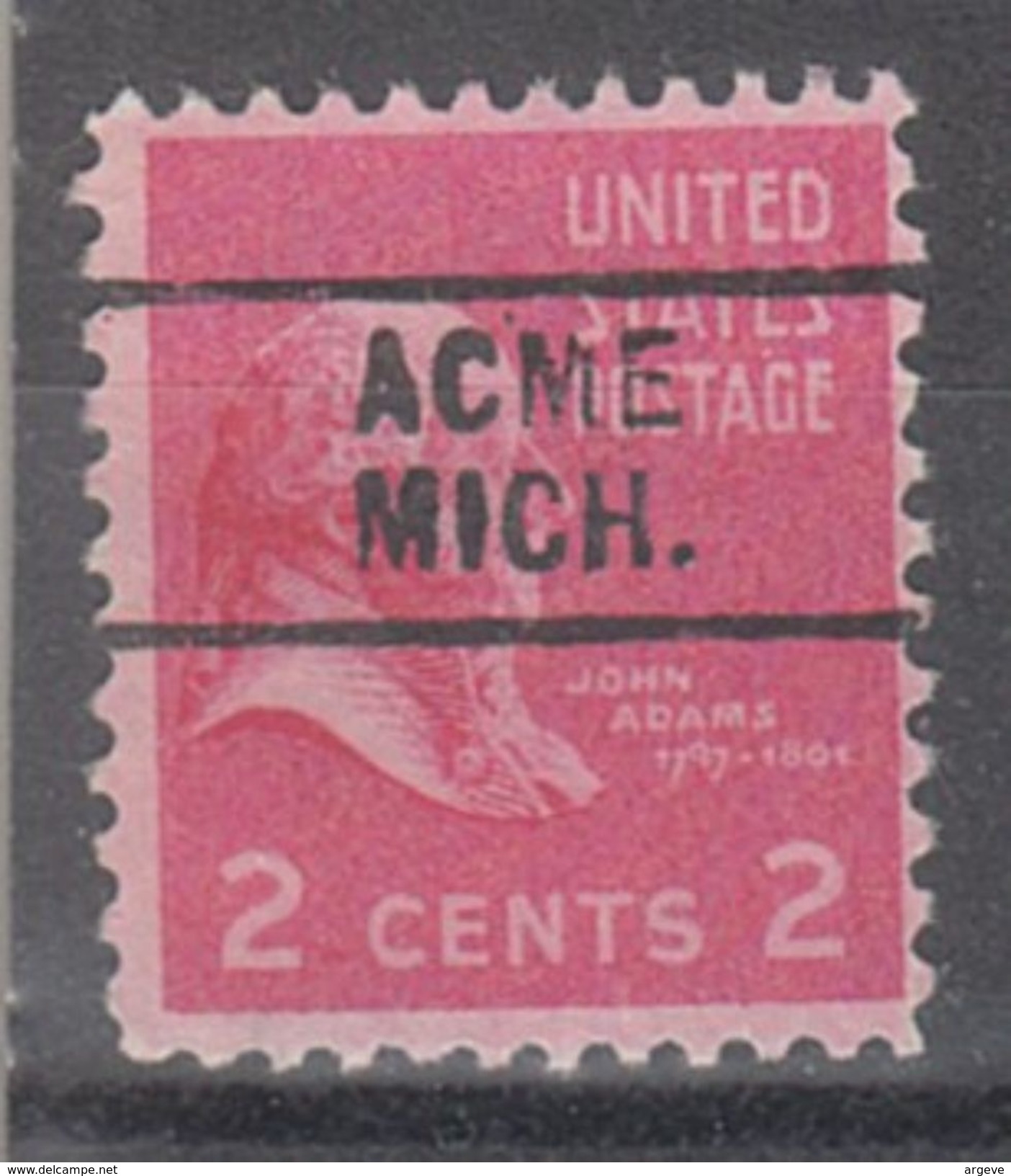 USA Precancel Vorausentwertung Preo, Locals Michigan, Acme 729 - Preobliterati