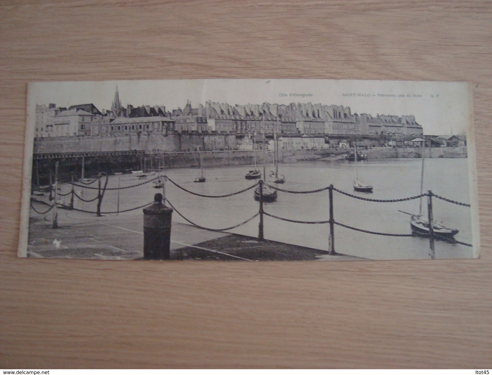 CPA CARTE LETTRE FRANCE PANORAMIQUE SAINT-MALO 35 PANORAMA PRIS DU MOLE - Saint Malo