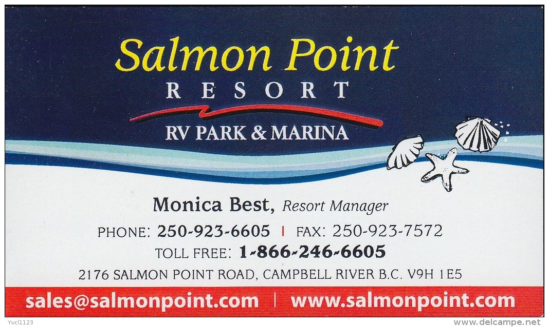 Salmon Point Resort, Campbell River BC (VC370) - Visitekaartjes