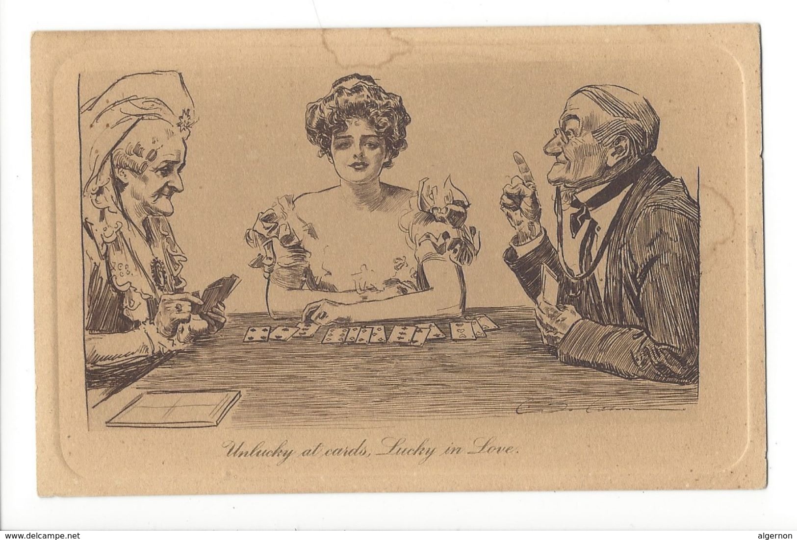 17201 - Unlucky At Cards Lucky In Love Malheureux Aux Cartes Heureux En Amour - Cartes à Jouer