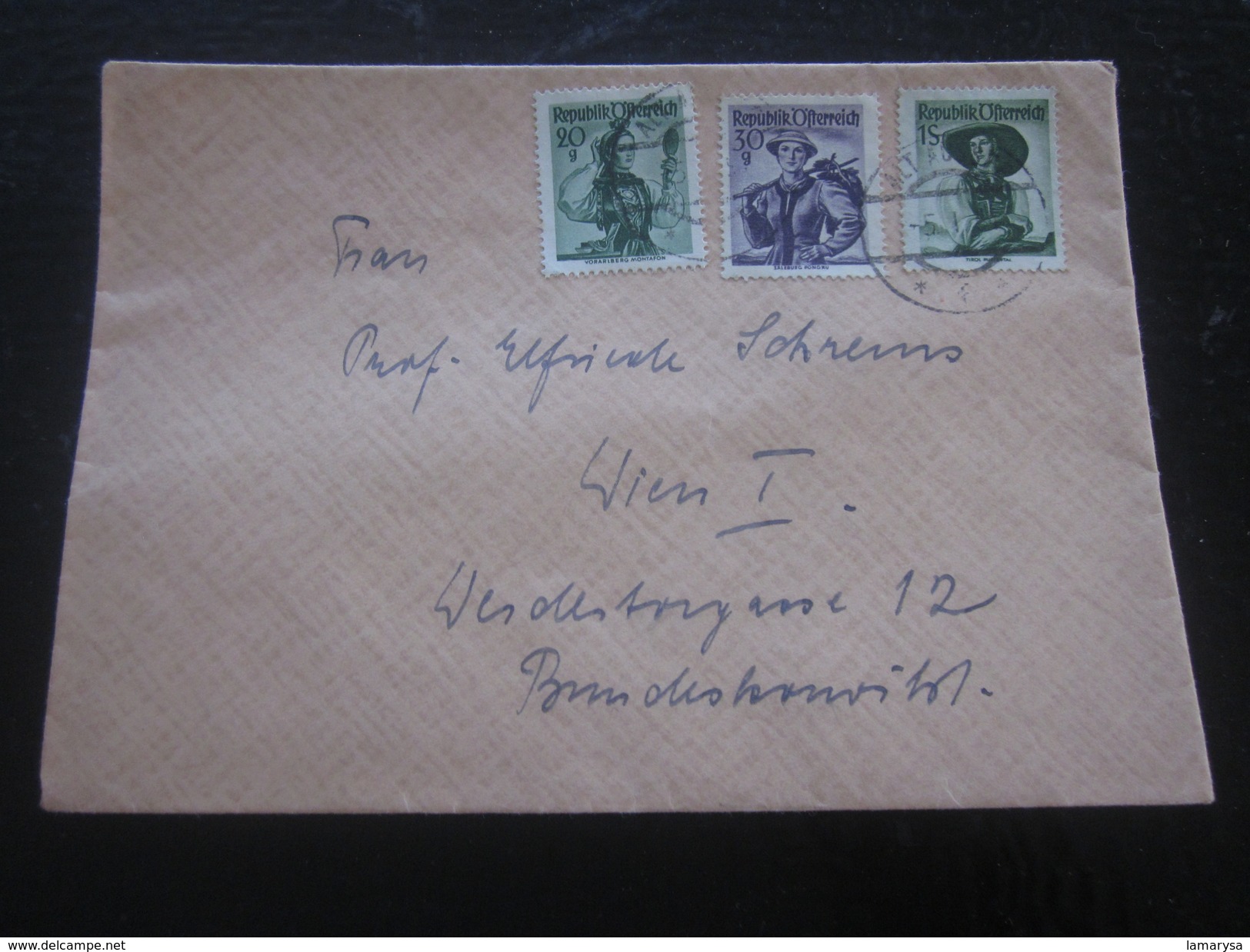 Lettre Document  Autriche Osterreich-1918-45..1ère Rép Europe--Luftpost-By Air-mail Marcophilie - Briefe U. Dokumente