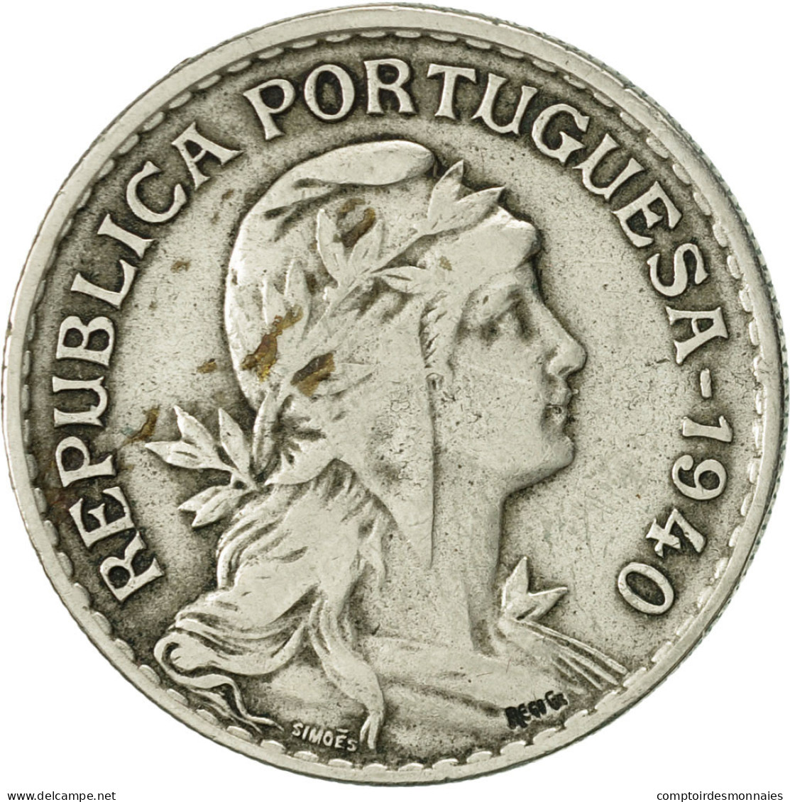 Monnaie, Portugal, Escudo, 1940, TTB, Copper-nickel, KM:578 - Portugal