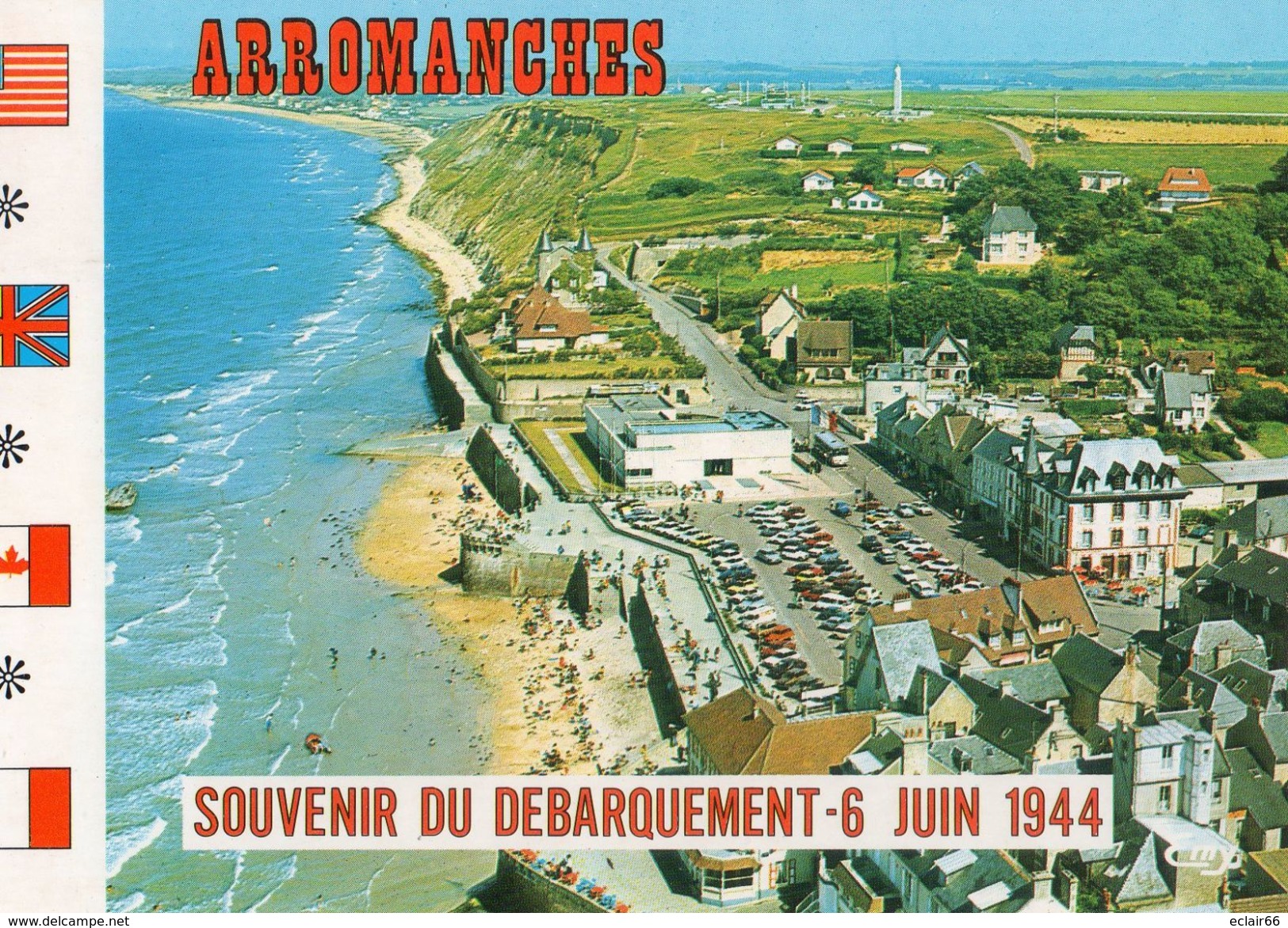 14 ARROMANCHES-Port Winston Vue Générale-Plage Aérienne Char-trés Animée CPM Editions  LE GOUBEY- - Arromanches