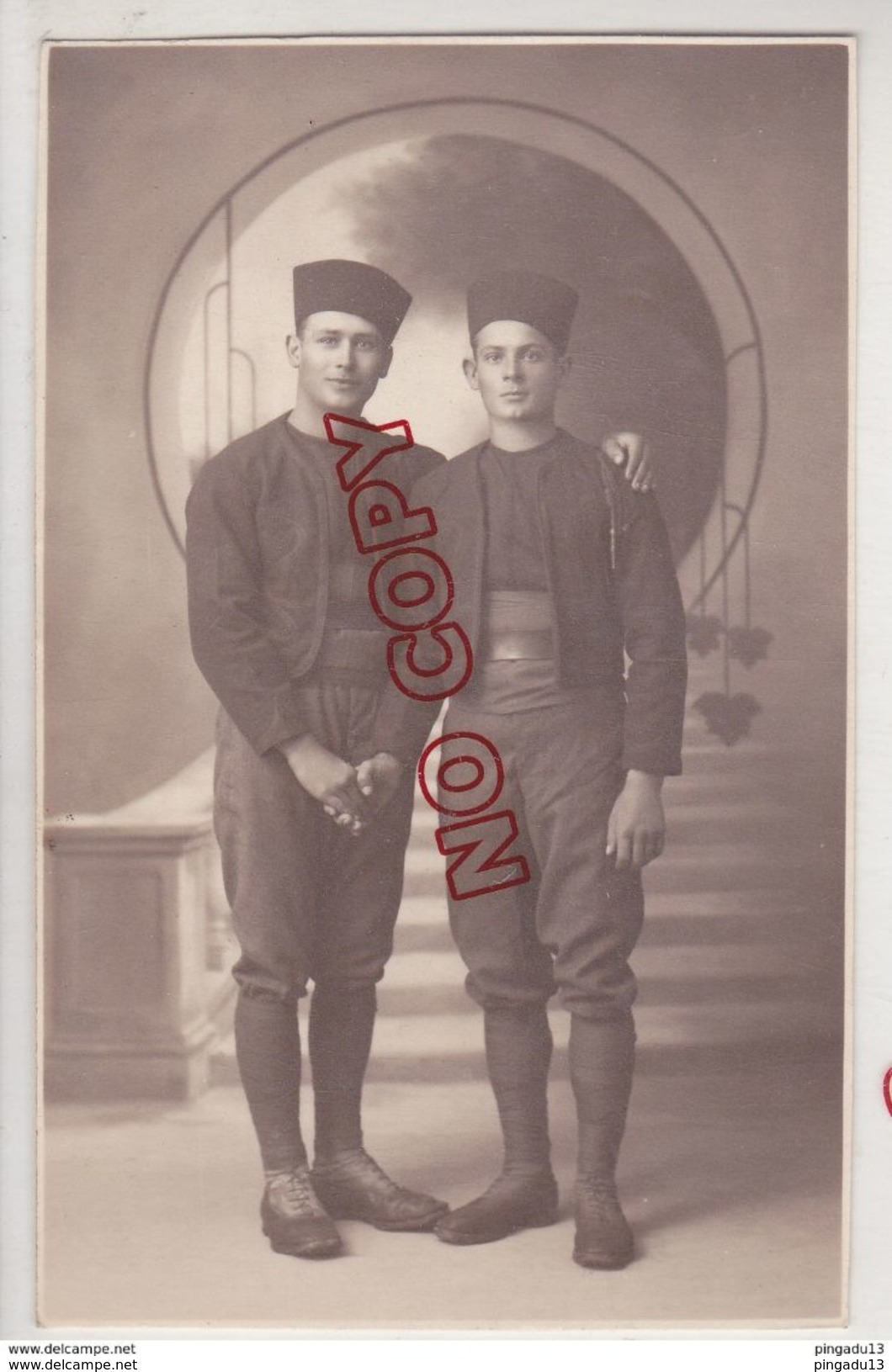 Au Plus Rapide Carte Photo Afrique Du Nord Zouave Tirailleur à Identifier Très Bon état - Régiments