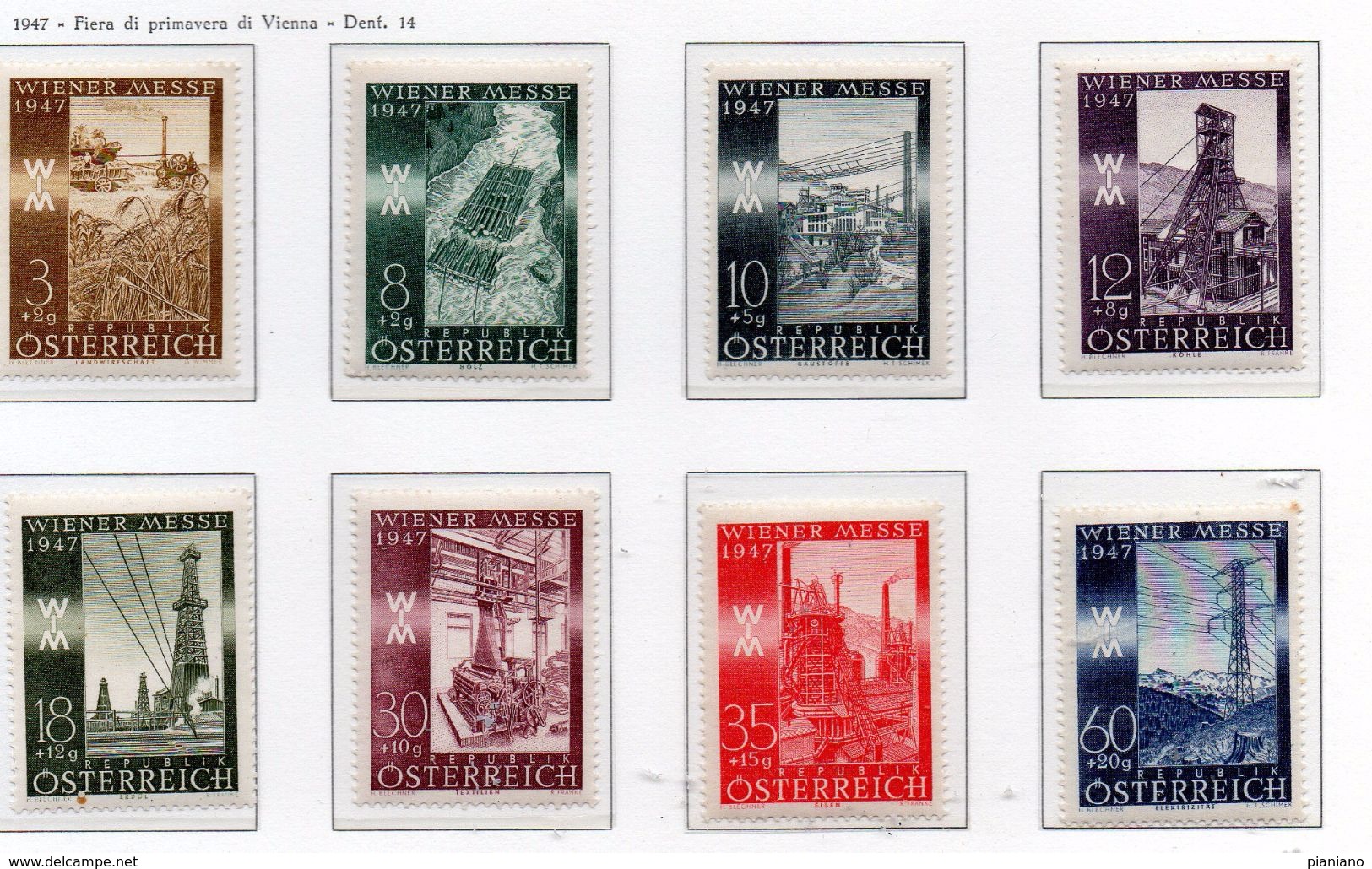 PIA - AUSTRIA  - 1947 : Fiera Di Primavera Di Vienna   -  (Yv 666-73) - Nuevos