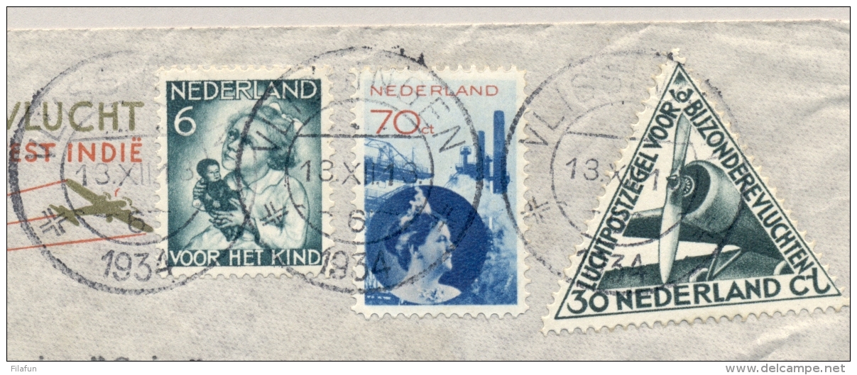 Nederland - 1934 - Kindserie Op SNIP-vlucht Van Vlissingen Naar Curacao En Terug - Brieven En Documenten