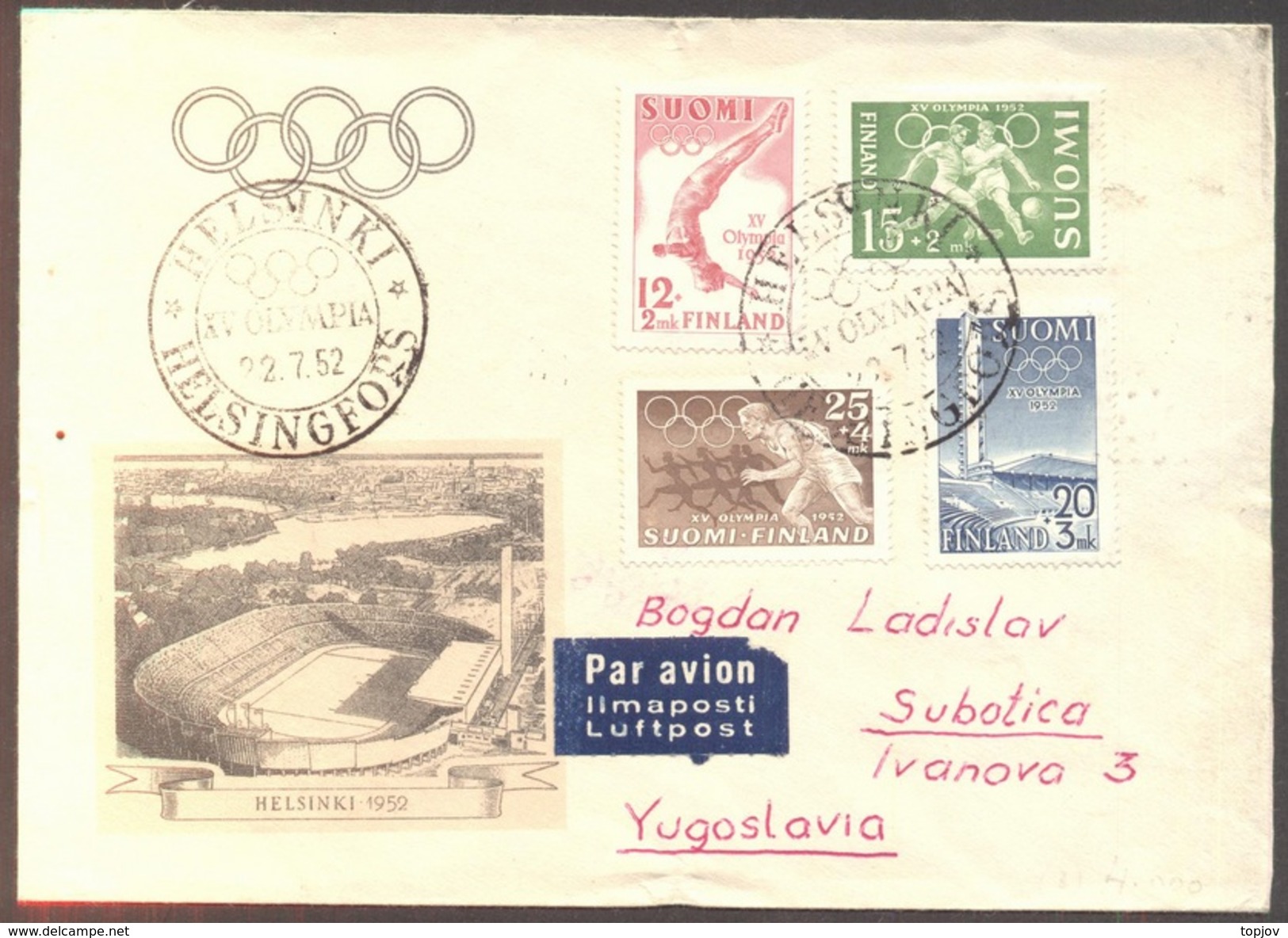 FINLAND -  OLYMPICS  HELSINKI  - 1952 - Sommer 1952: Helsinki