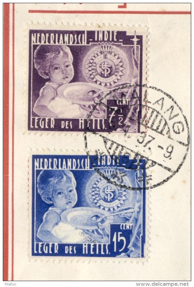 Nederlands Indië - 1937 - Leger Des Heils Serie Op Cover Van Malang/6 Met Openingsvlucht Balikpapan - Tarakan En Terug - Nederlands-Indië