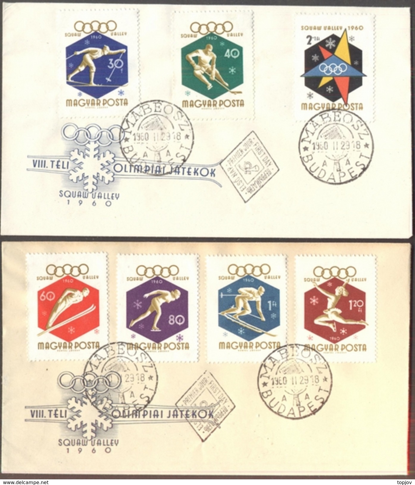 HUNGARY - MAGYARORS. - OLYMPICS  SQUAW  VALLEY - 1960 - Hiver 1960: Squaw Valley