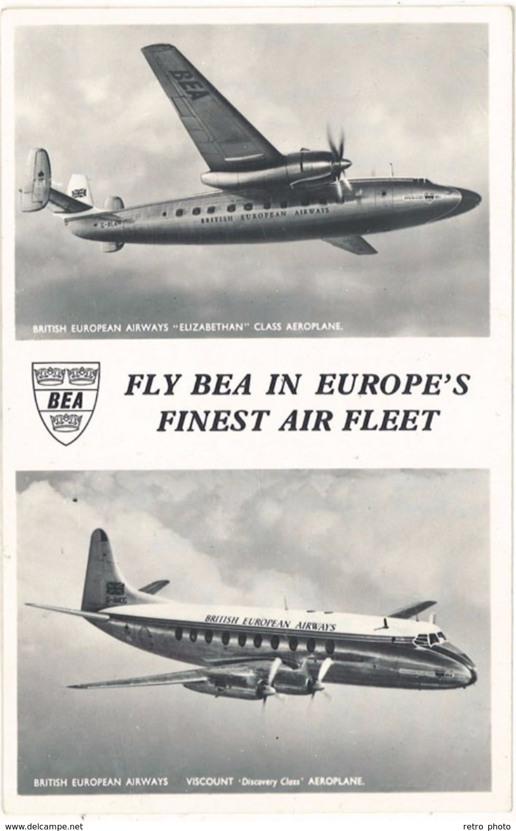 Aviation &ndash; Fly Bea In Europe's Finest Air Fleet, British European Airways Elizabethan Class ... - 1946-....: Moderne