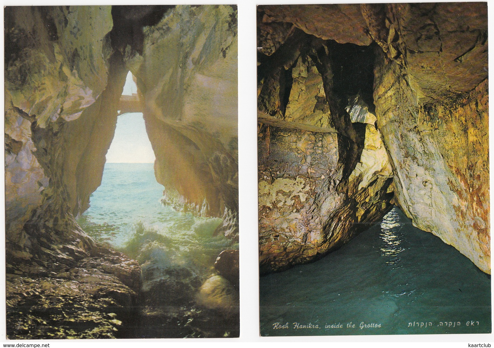 2 POSTCARDS Of ROSH HANIKRA , Grotto, View To The Sea & View To The Grottos -  (Israel) - Israël