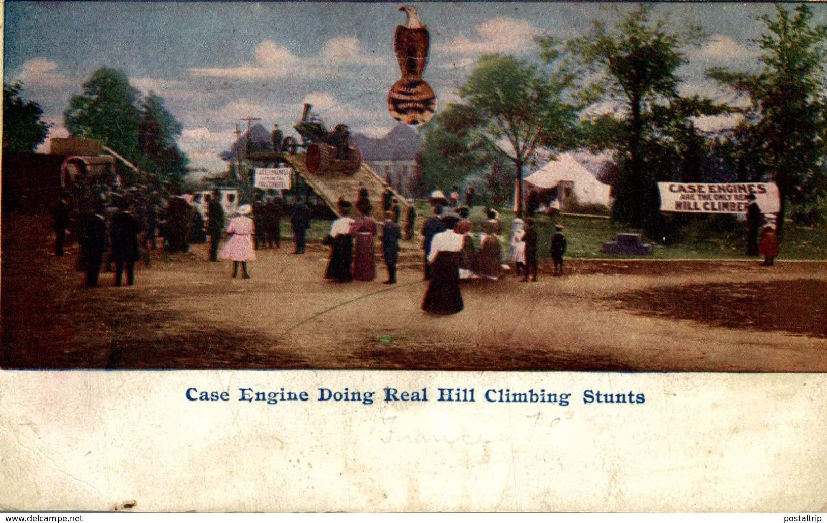 Advertising ~ CASE ~ Steam Engine Climbing Hill Stunt - Publicité