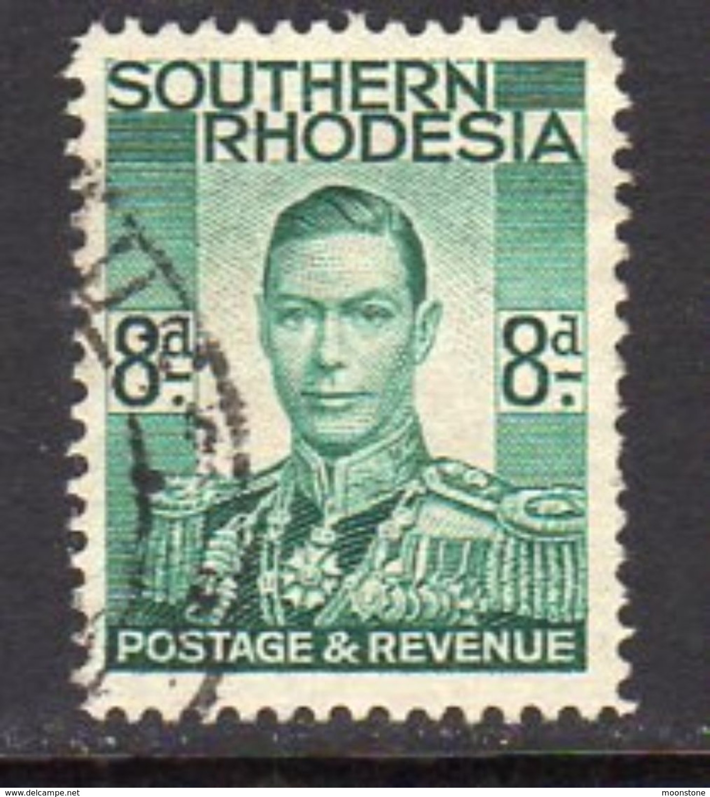 Southern Rhodesia 1937 GVI 8d Definitive, Used, SG 45 (BA) - Southern Rhodesia (...-1964)