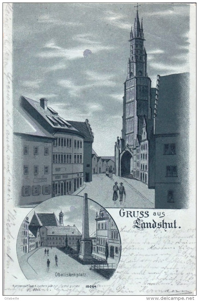 Deutschland - Baviere -  Gruss Aus LANDSHUT - Obeliskenplatz - Landshut