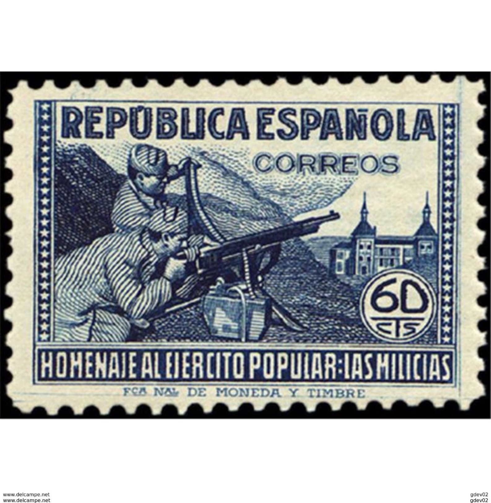 ES796STV-LTV***796STAN.Spain.Esgane .Militar.HOMENAJE AL EJERCITO POPULAR.1938(Ed 796**) - Nuevos