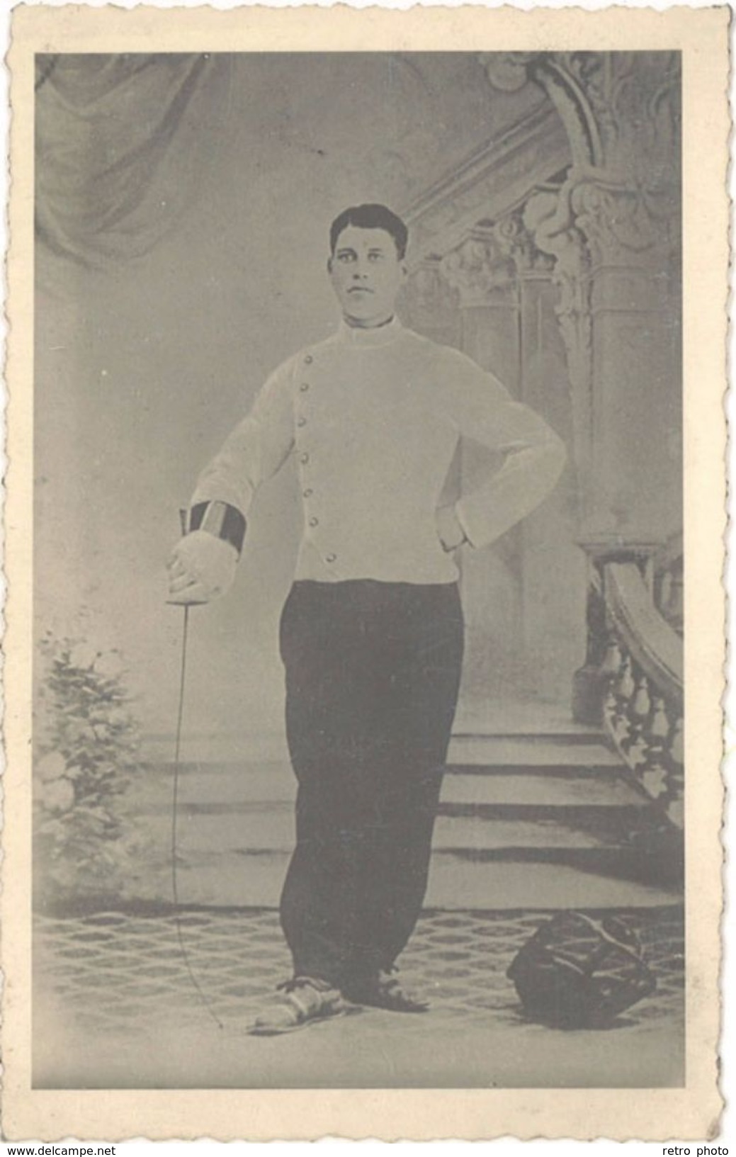 Carte-photo &ndash; Homme Au Fleuret, épée, Escrime ?  ( CPH ) - Fechten