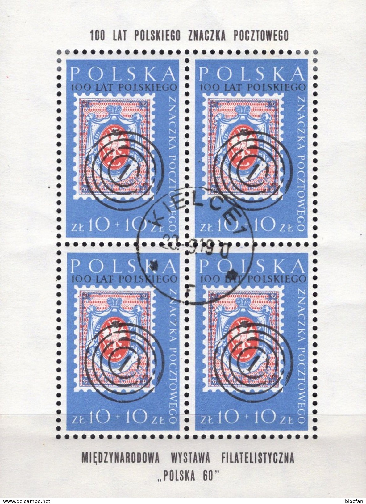 Nr.1 EXPO Polska 1960 Polen 1117 Kleinbogen O 65&euro; Stamps 1860 Blocchi Hoja Bloc M/s Philatelic Sheetlet Bf Poland - Fogli Completi