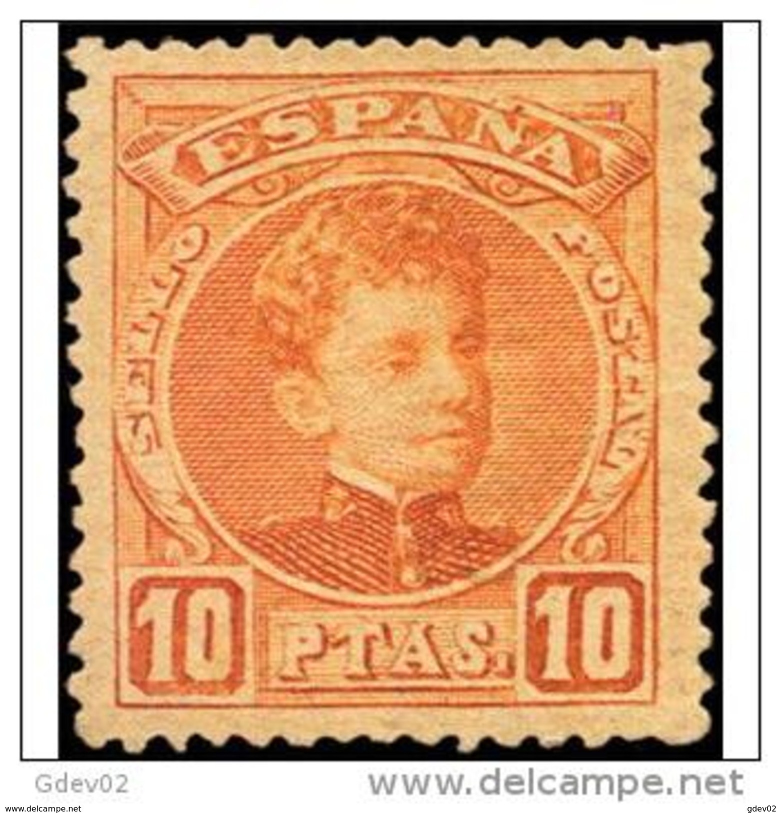 ES255STV-LFT**255TMI.CADETE.España. Spain.Espagne.Rey Alfonso Xlll Joven.1901/5.(Ed 255*)con  Charnela. - Militares