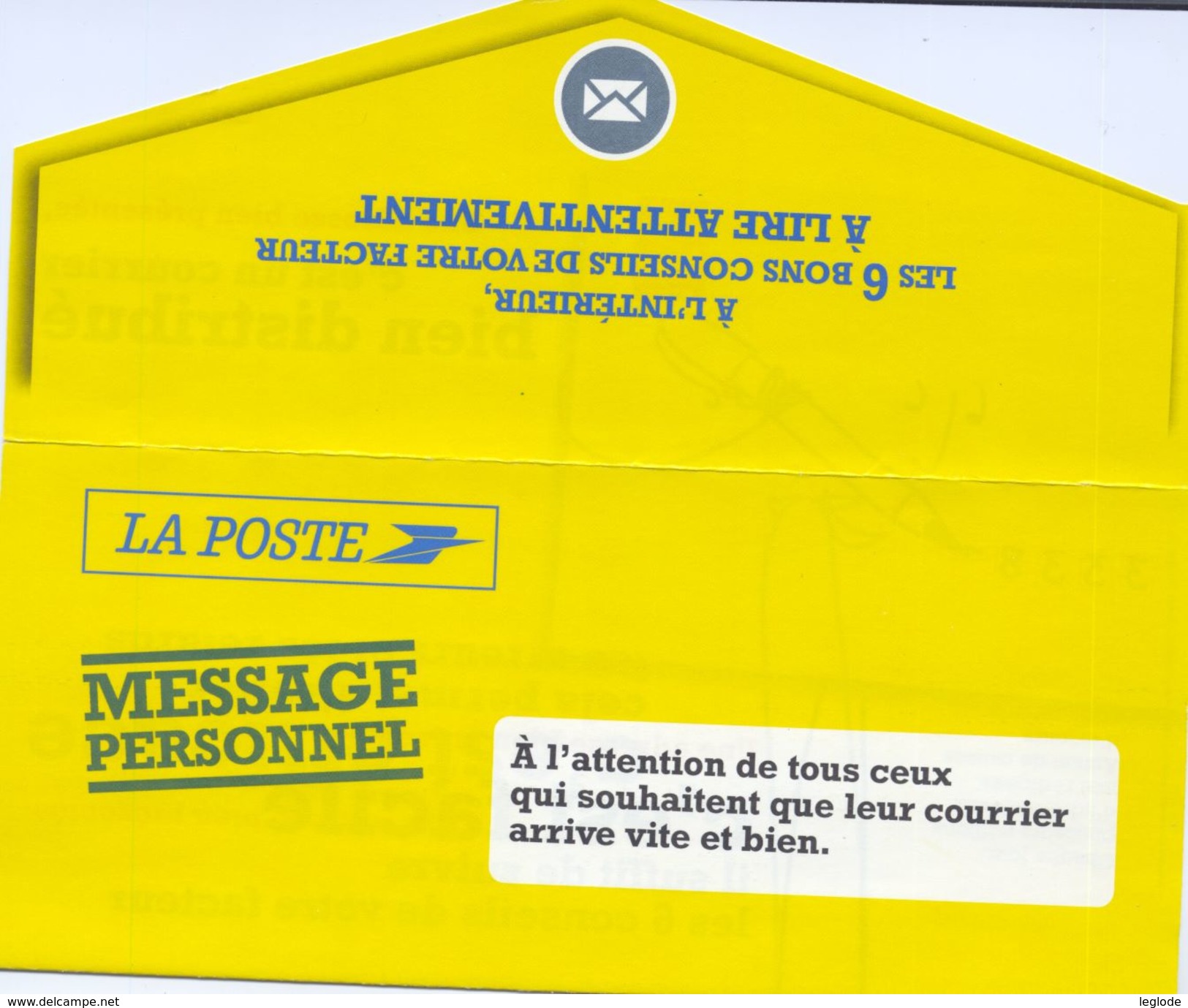 Carte Pub La Poste Conseils Facteur Avec Illustration Du N°3417 (2001) - Other & Unclassified