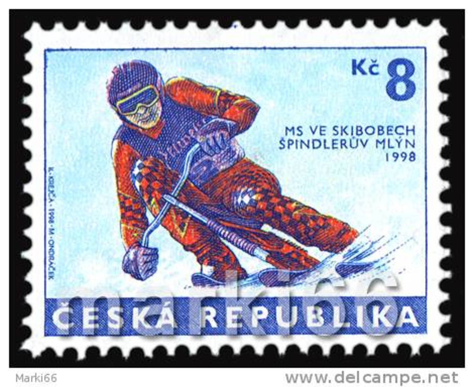 Czech Republic - 1998 - World Championship In Ski-bob - Mint Stamp - Ongebruikt