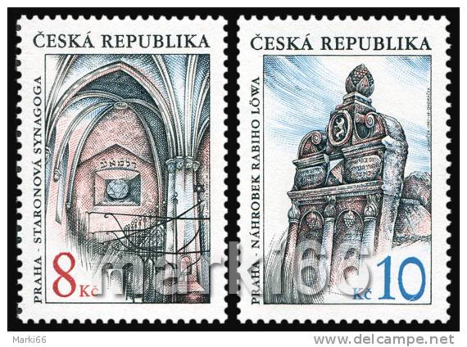 Czech Republic - 1997 - Beauties Of Our Country - Jewish Architectural Monuments - Mint Stamp Set - Unused Stamps