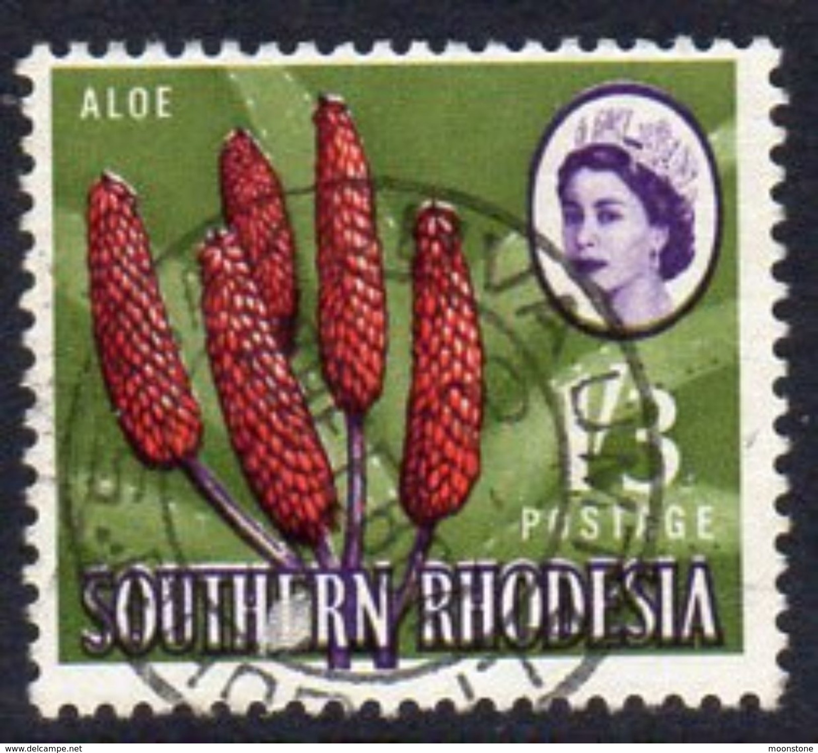 Southern Rhodesia 1964 1/3d Aloe Definitive, Used, SG 100 (BA) - Southern Rhodesia (...-1964)