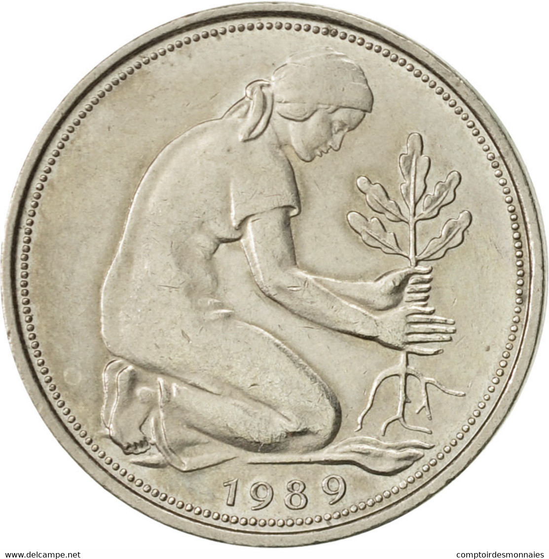 Monnaie, République Fédérale Allemande, 50 Pfennig, 1989, Munich, SUP - 50 Pfennig