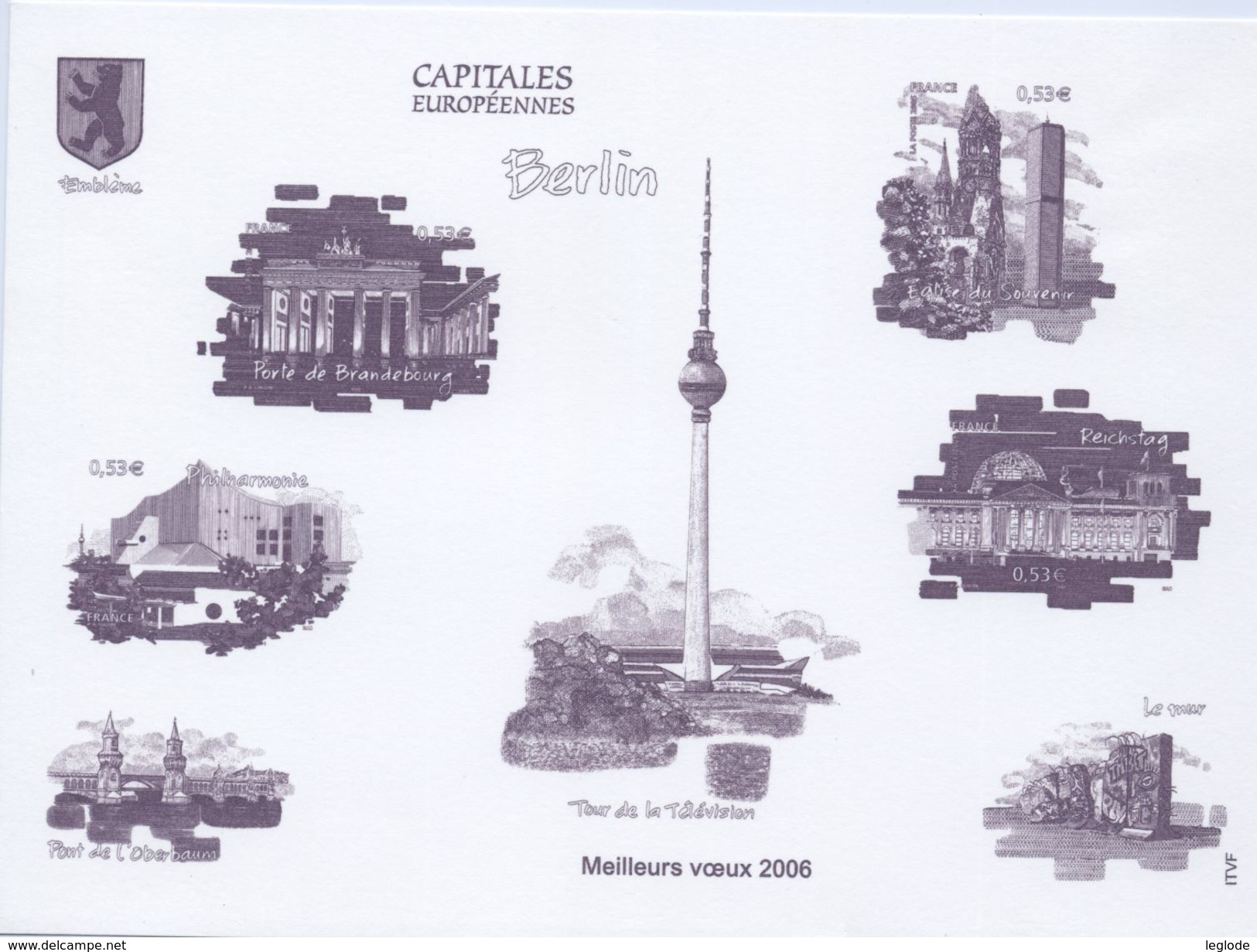 Feuillet  LaPoste Souhaitant Les "Meilleurs Voeux 2006" Avec L'illustration Des N° 3810 Au 3813 Ou BF88 -(2005) - Sonstige & Ohne Zuordnung