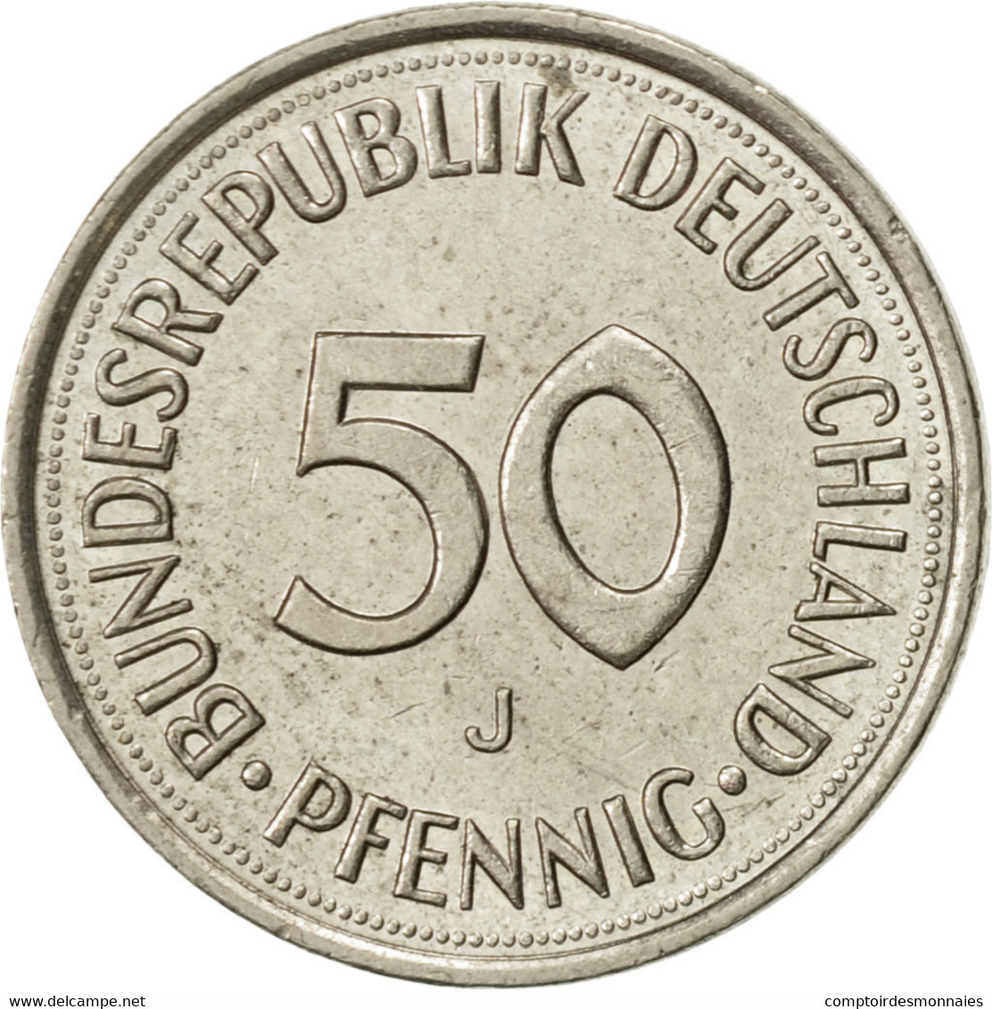 Monnaie, République Fédérale Allemande, 50 Pfennig, 1990, Hambourg, SUP - 50 Pfennig