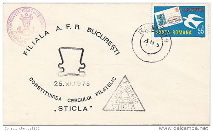 63858- STICLA PHILATELIC CLUB, SPECIAL COVER, 1975, ROMANIA - Lettres & Documents