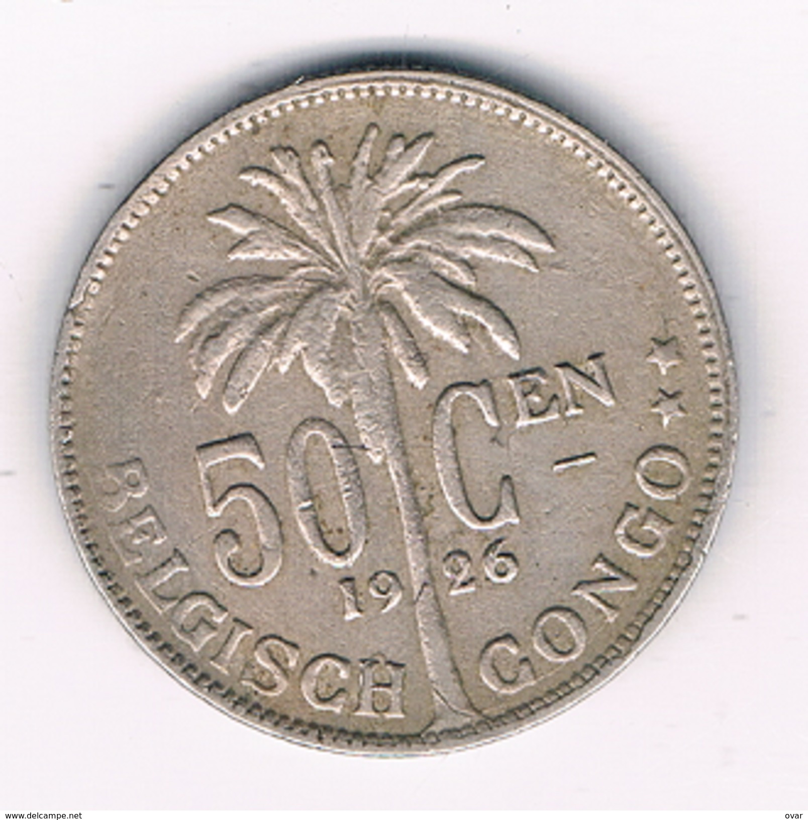 50 CENTIMES 1926 BELGISCH CONGO /1529D/ - 1910-1934: Albert I