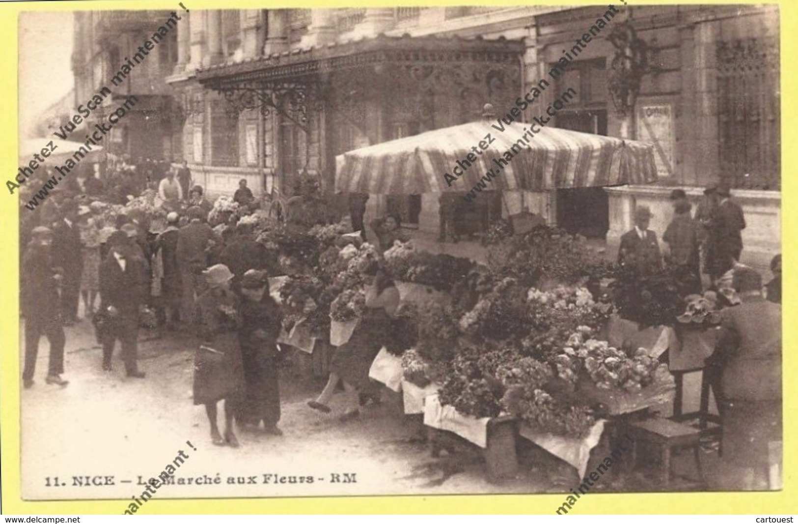 CPA 06 NICE Ancien Marche Aux Fleurs  Devant Opéra Rue St Francois De Paule - Scènes Du Vieux-Nice