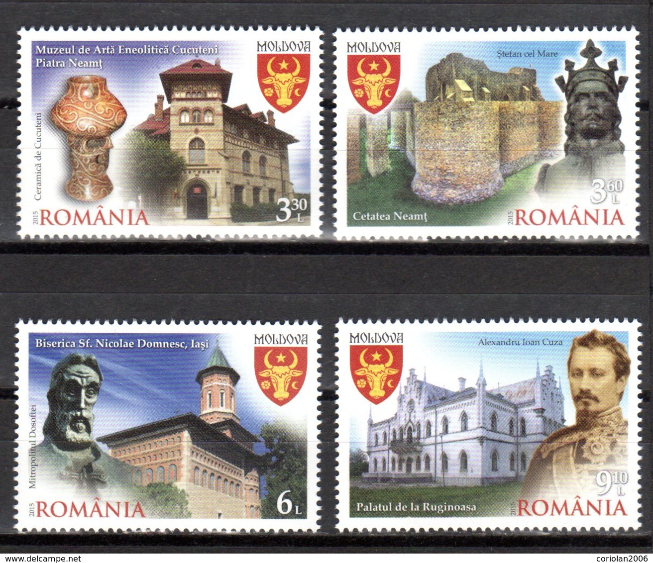 Romania 2015 / Moldova / Set 4 Stamps - Unused Stamps