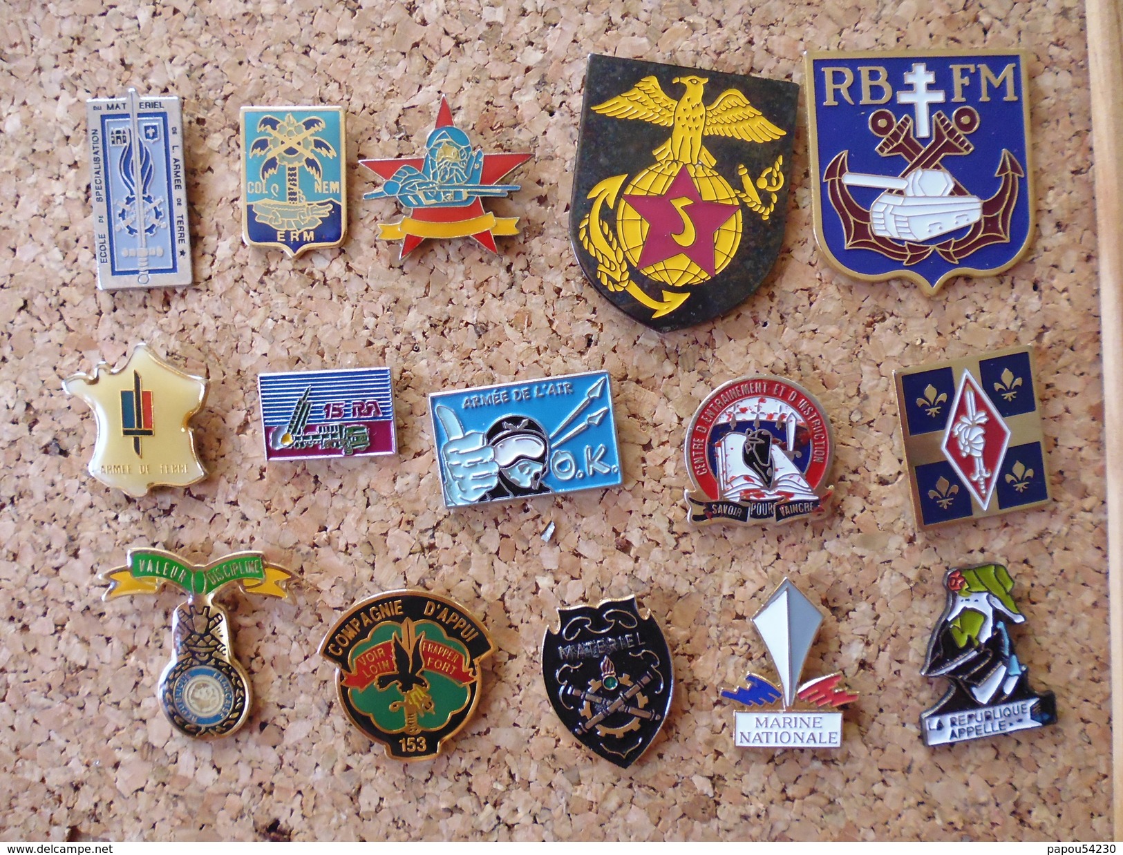 Lot De 15 Pin's  Sur Les Insignes Des Régiments - Army