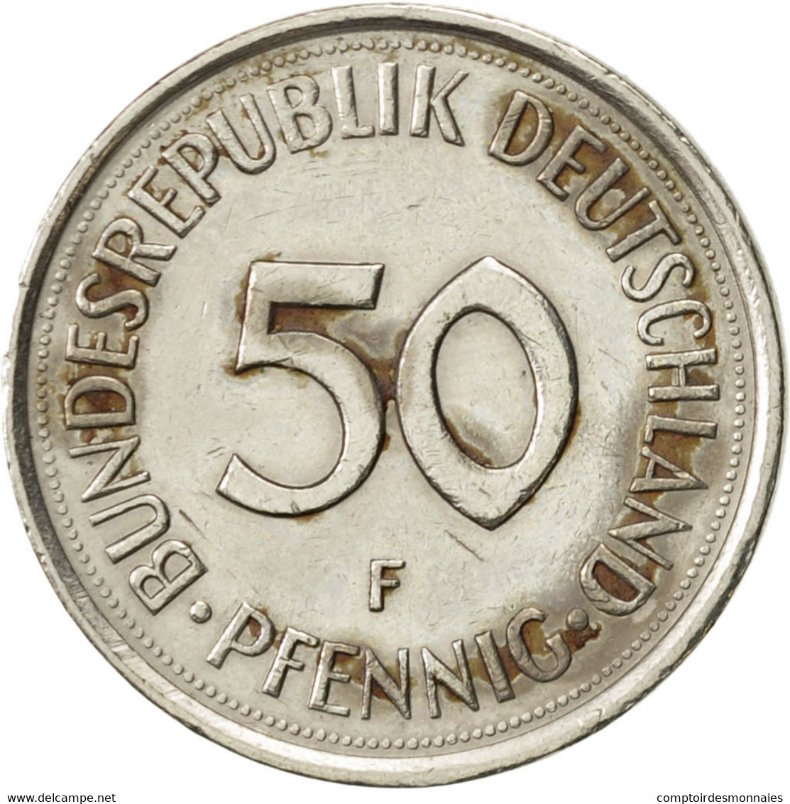 Monnaie, République Fédérale Allemande, 50 Pfennig, 1977, Stuttgart, TTB+ - 50 Pfennig