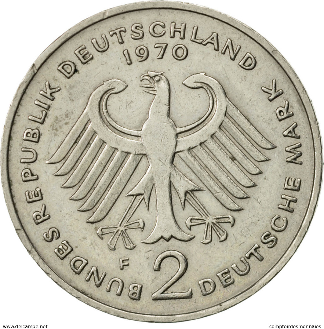 Monnaie, République Fédérale Allemande, 2 Mark, 1970, Stuttgart, TTB+ - 2 Marcos