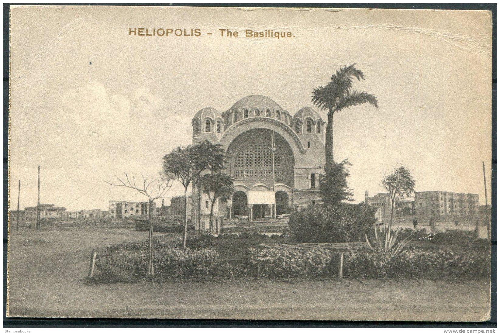 1919 Palestine Heliopolis Postcard FPO, F.P.O. Field Post Office - Bramley, Leeds, England - Palestine