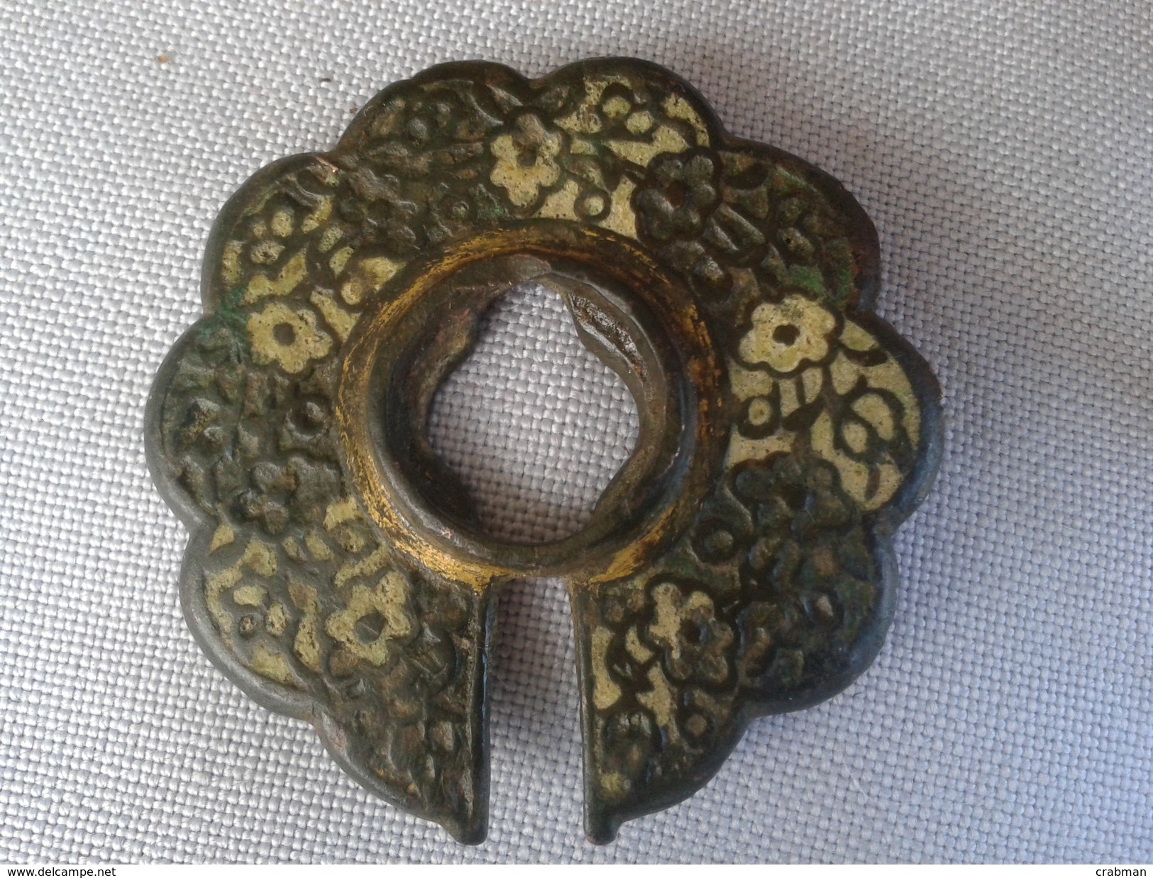 Medieval Belt Buckle Gilded,emailed - Archäologie