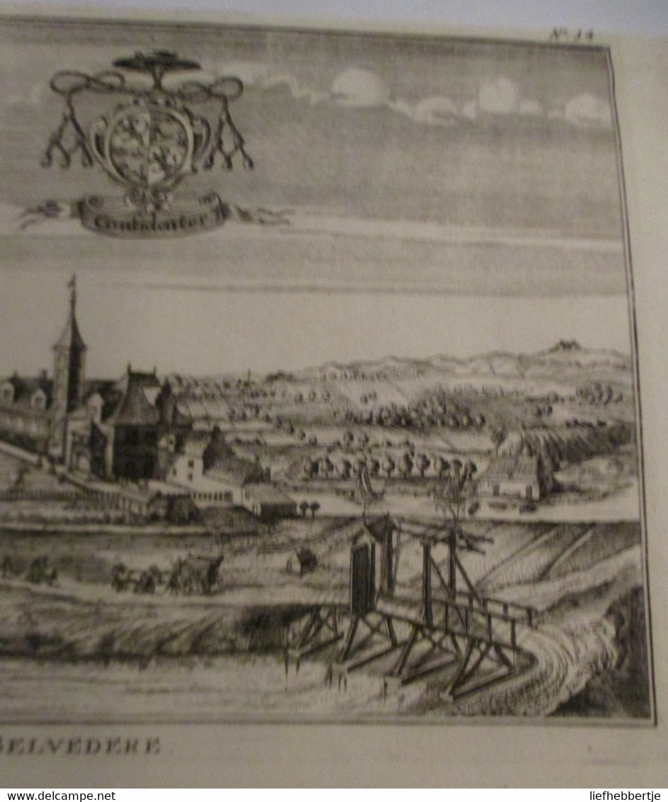 Belvedere - Uit Atlas Van Sanderus -   Oude Kaart Uit 1735 - Cartes Topographiques