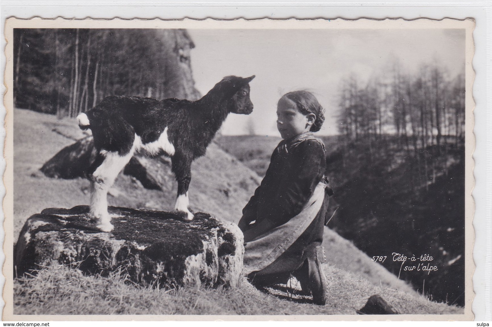 Ziege Und Mädchen / Goat And Girl / Chèvre Et Fille - Autres & Non Classés