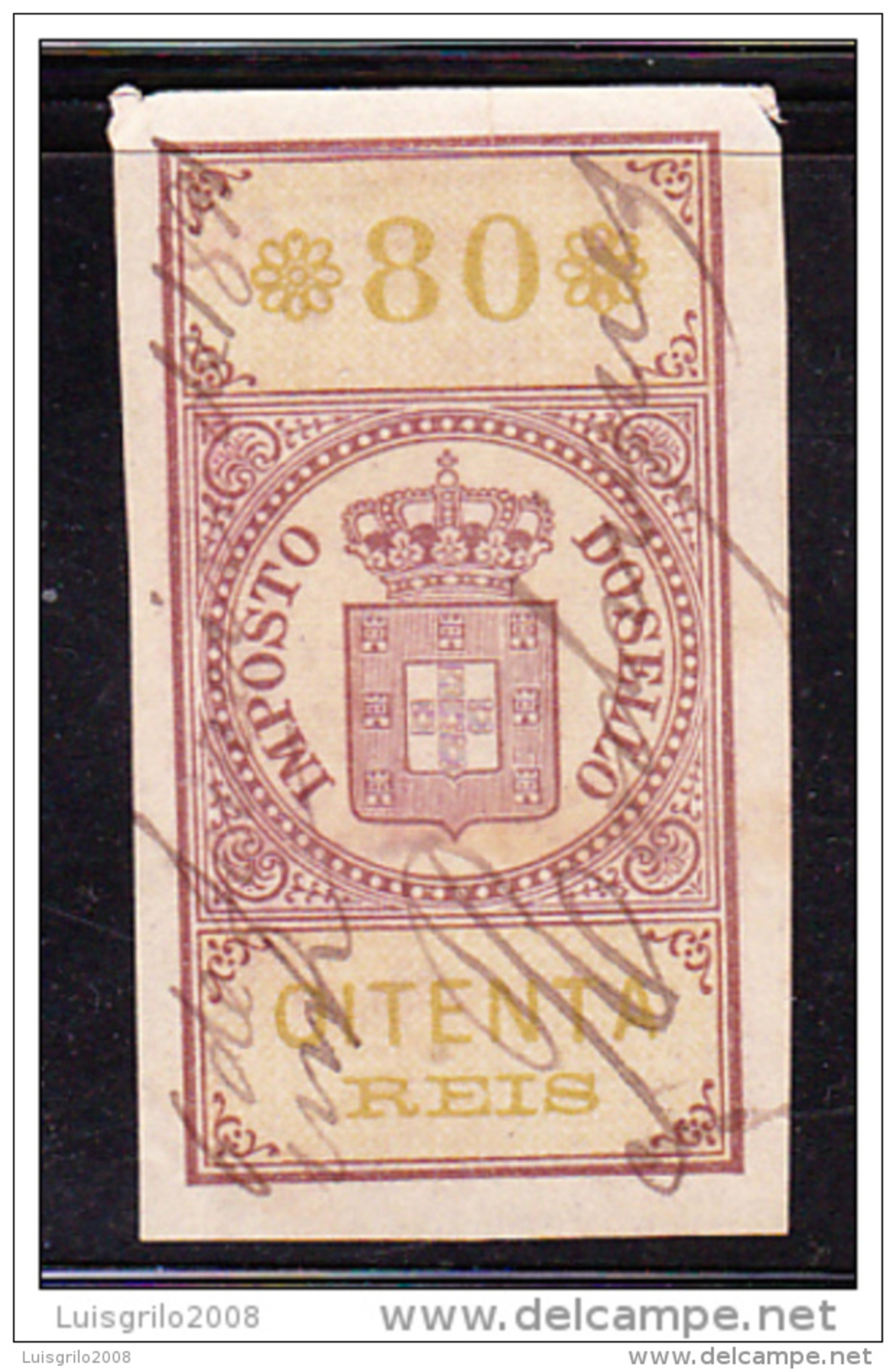 1879 - IMPOSTO DO SELO - 80 OITENTA REIS - MARGEM LARGA - Usati